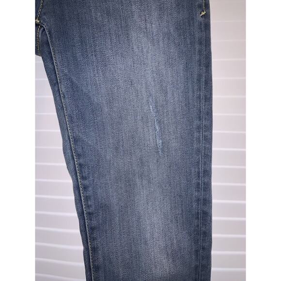 Pilcro And The Letterpress Women's Blue Denim Raw Hem Two Tone Jeans Size 26 - Picture 4 of 8